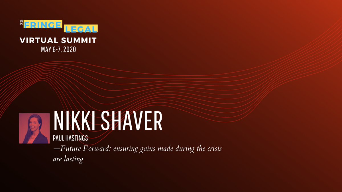 Join us next week at the #fringelegalsummit as we hear from @Nicola_Shaver on how to ensure that the gains made during the crisis are lasting.

#designthinking #legalinnovation #knowledgemanagement #km #lawtech #legaloperations #lawyers #legalprocess #legalit