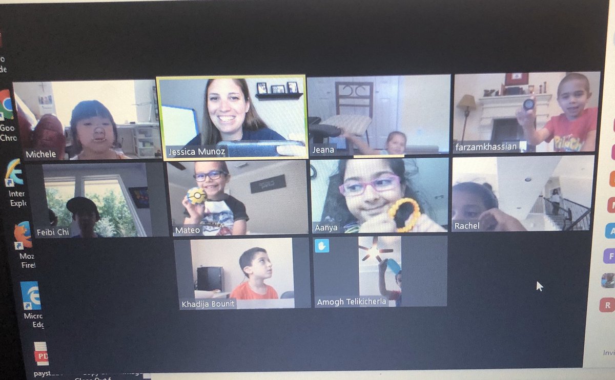 SweMunoz's tweet photo. Had so much fun on our Zoom scavenger hunt today. Something round, something with wheels, something soft just to show a few. 🤗 @SWE_Explorers #littlexplorers #makingdistancefun https://t.co/ZU7ryU22mc