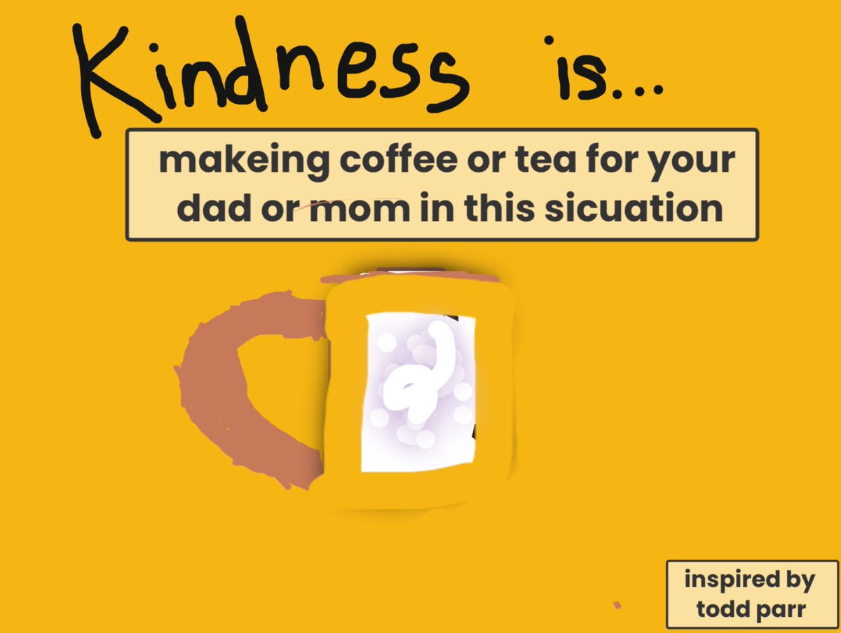 colleen_chick's tweet image. 3rd Graders reflected on the meaning of “kindness” to honor #Stand4Change Day! Artwork inspired by @toddparr   @Costello_Tweets #OneTROY