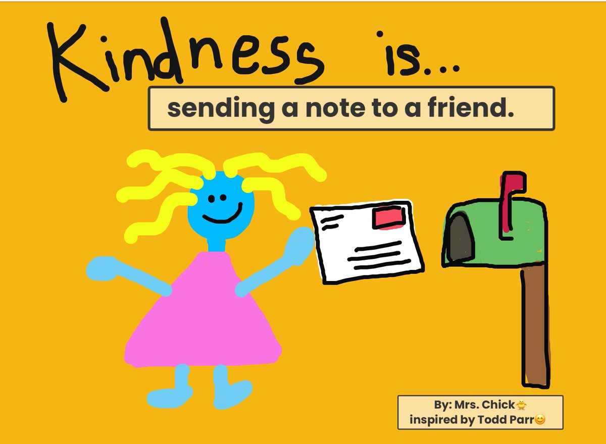 colleen_chick's tweet image. 3rd Graders reflected on the meaning of “kindness” to honor #Stand4Change Day! Artwork inspired by @toddparr   @Costello_Tweets #OneTROY
