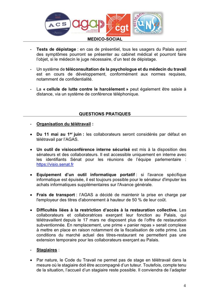 UNSA_USCP's tweet photo. En cette fête du travail inhabituelle voici les réponses à nos questions sur les conditions de sortie du confinement pour les collaboratrices et collaborateurs parlementaires de sénatrices et sénateurs, après le 11 mai @astridmorne @RBrishoualUNSA https://t.co/2nuXufGbCk