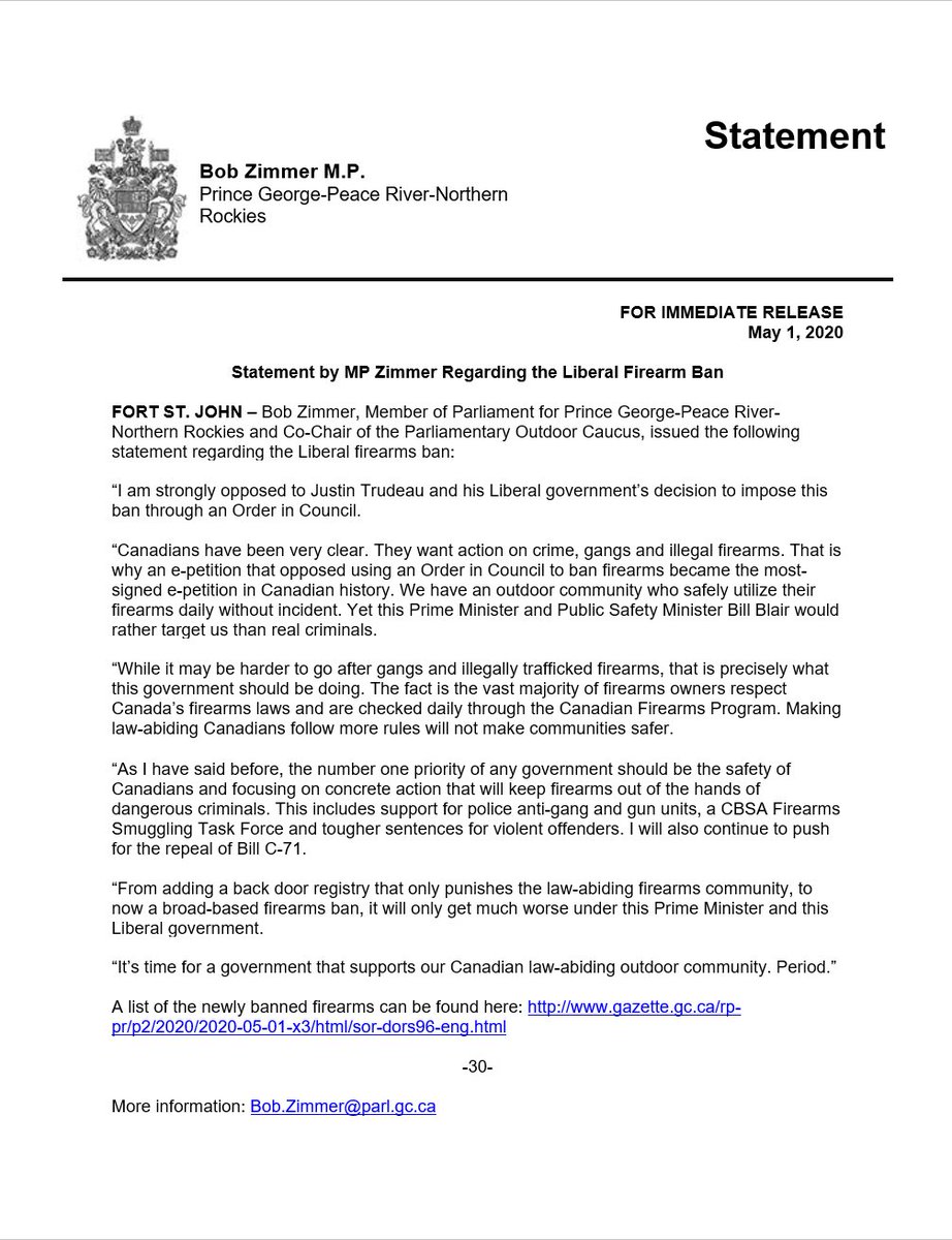 bobzimmermp's tweet photo. Itโs time for a government that supports our Canadian law-abiding community. Period. #wearenottheproblem #repealc71 https://t.co/LV4TagZSSJ