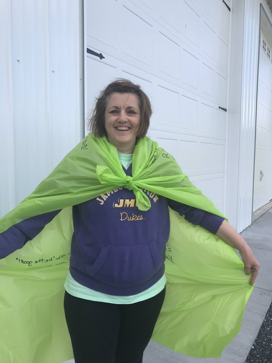 MES_PRIDE's tweet photo. Sporting my Principal’s Day hero cape given to me on this special day.  It is such an honor to lead the MES family!  I love my job! https://t.co/i8VcryzP8x