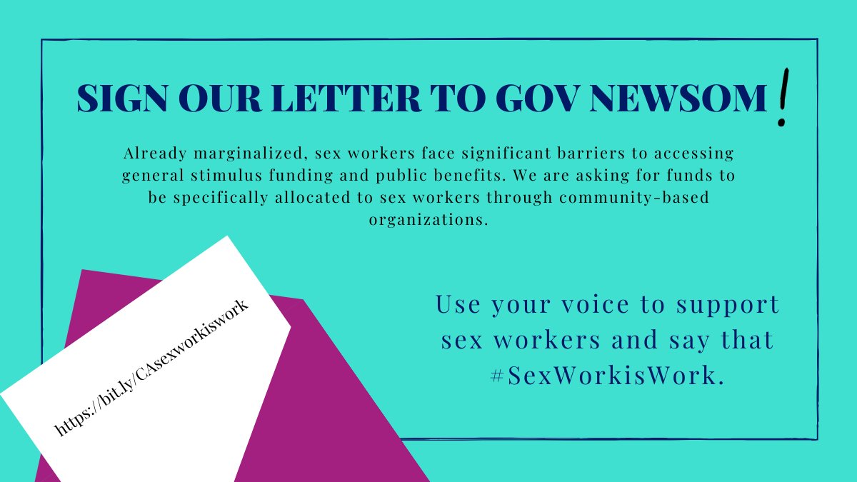 SwopLosAngeles's tweet photo. SIGN ON AT https://t.co/KRTIK5lSmv 

Call on California Governor Gavin Newsom to leave no one behind during the COVID-19 pandemic and to create a COVID-19 Emergency Relief Fund to support the health and survival of sex workers during this time. https://t.co/U9kvDaqBM5