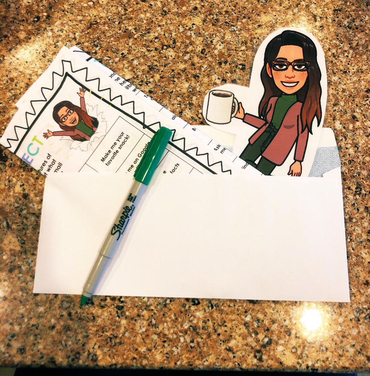 On my way to visit all my third graders... good thing I have my coffee 😅