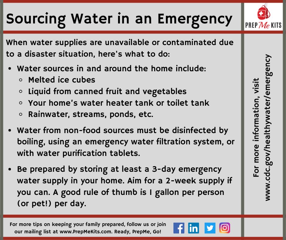 Our hearts go out to everyone affected by the water main breaks in #NewJersey this week. While #shelteringinplace, it is vital to know what to do in a water-related emergency. Please share these tips with your friends and family!

For more information: cdc.gov/healthywater/e…
