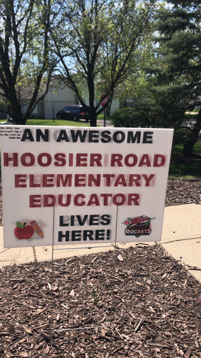 This is my first yard sign I have ever had❤️❤️.  The students and families make HRE a special place to work! #HREpride