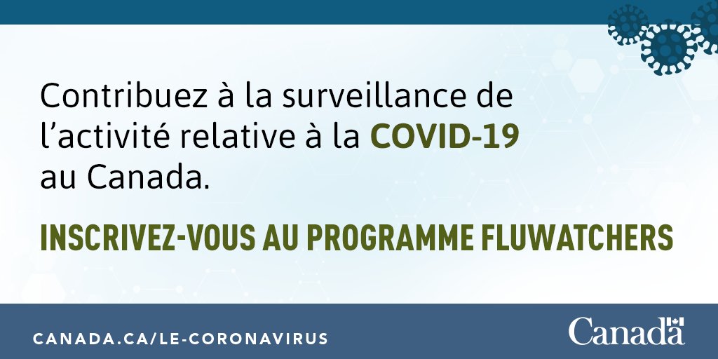 ACSP_Canada's tweet photo. 1/2 #FluWatch a reçu plus de 9 700 rapports cette semaine : seulement 15 personnes (0,2 %) ont signalé des symptômes de toux et de fièvre (à peu près comme la semaine dernière) #éloignementphysique #restezchezvoussauvezdesvies https://t.co/alw0SvHkmj