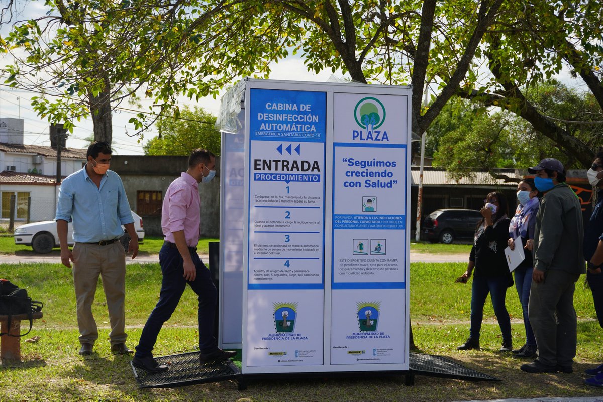 diegobernachea's tweet photo. ¡MÁS PREVENCIÓN EN SALUD! CABINA SANITIZANTE ADQUIRIDA.

Hemos recibido e instalado una cabina sanitizante automática para desinfección de personas en el acceso a nuestra localidad, la cual se suma a otros equipos de desinfección, testeo y control. https://t.co/fbvhsl4Oe5