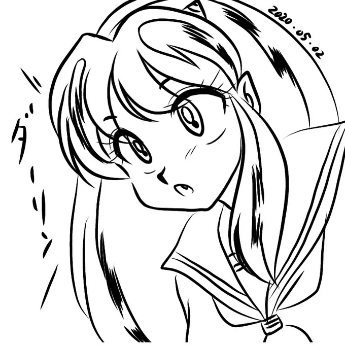 あぁ〜スランプ、スランプ〜。
ラムちゃんがちっとも可愛く描けない〜〜〜(/ _ ; ) 