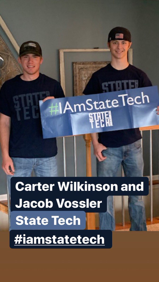 ToltonCatholic's tweet photo. Carter Wilkinson and Jacob Vossler
@statetechmo
#IAmStateTech https://t.co/cfkV1Hldsl