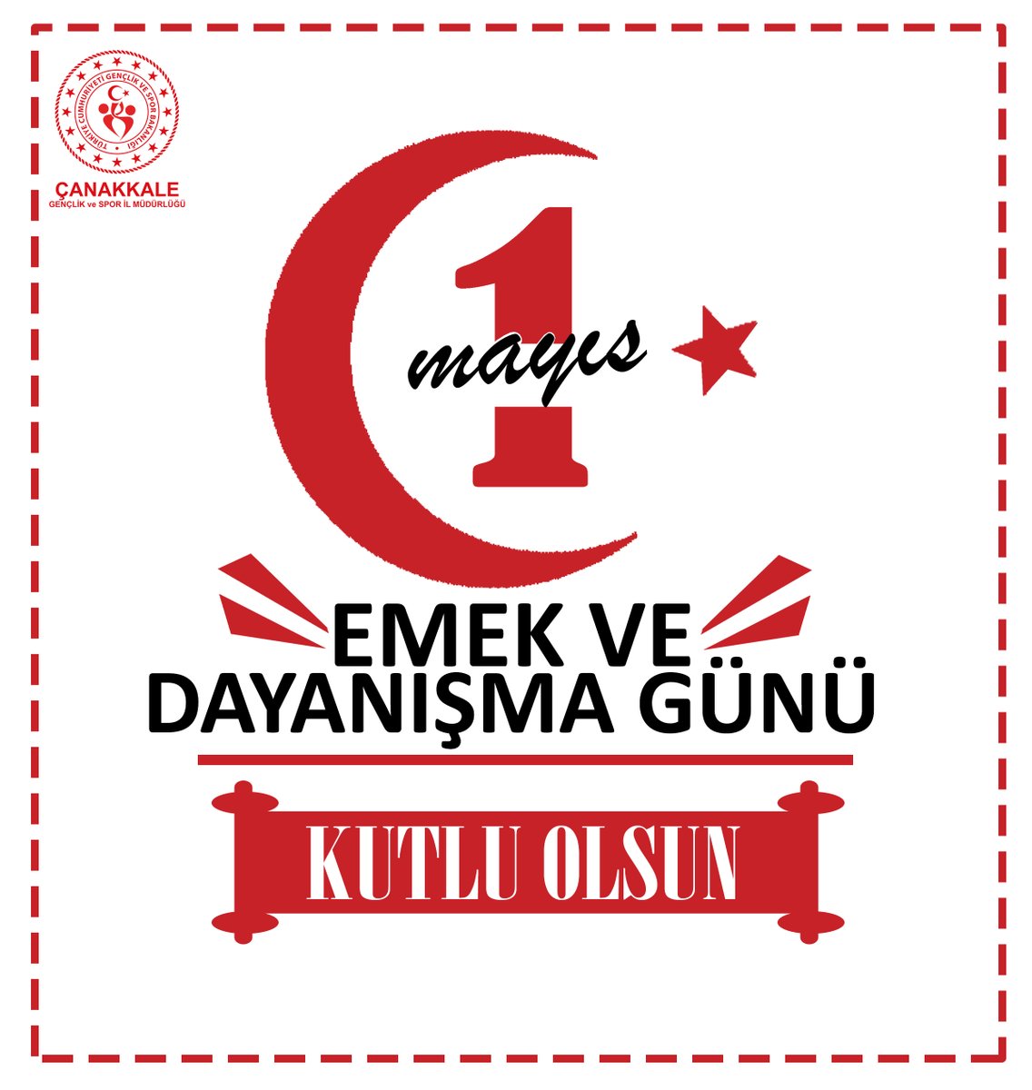 GSB_Canakkale's tweet photo. Her zaman ve her koşulda hayatın devamı için emek veren tüm emekçilerimizin #1Mayıs Emek ve Dayanışma Günü kutlu olsun. https://t.co/1TWStLyxth