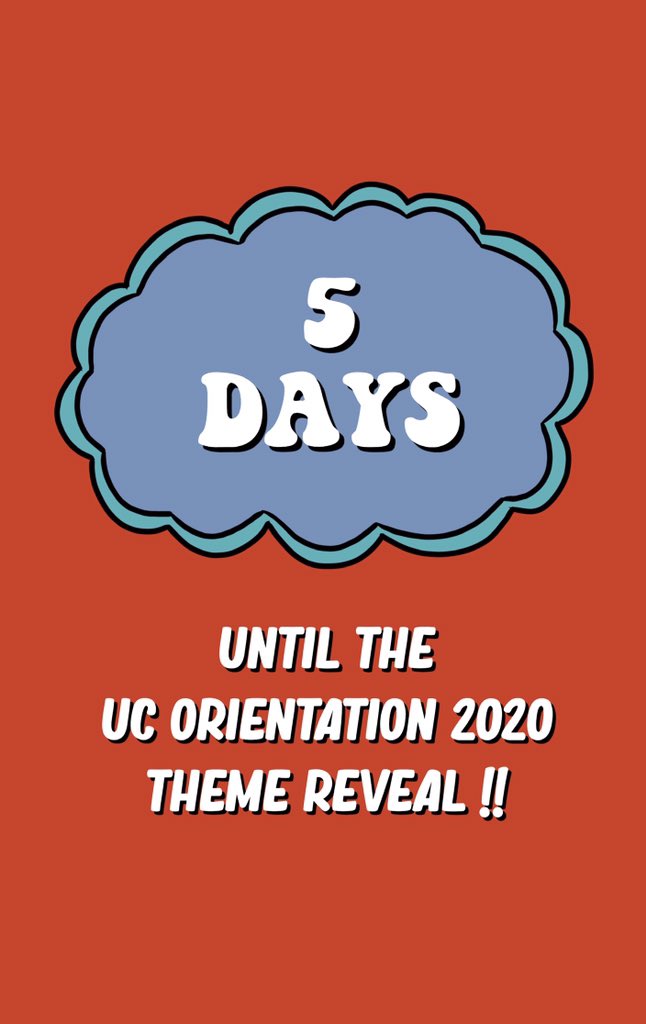 Hey UC !! We will be dropping the UC Orientation 2020 Theme in a few days on our social media with a new hint every day leading up to it !! Be sure to check our Instagram @uc.orientation for today’s hint !!