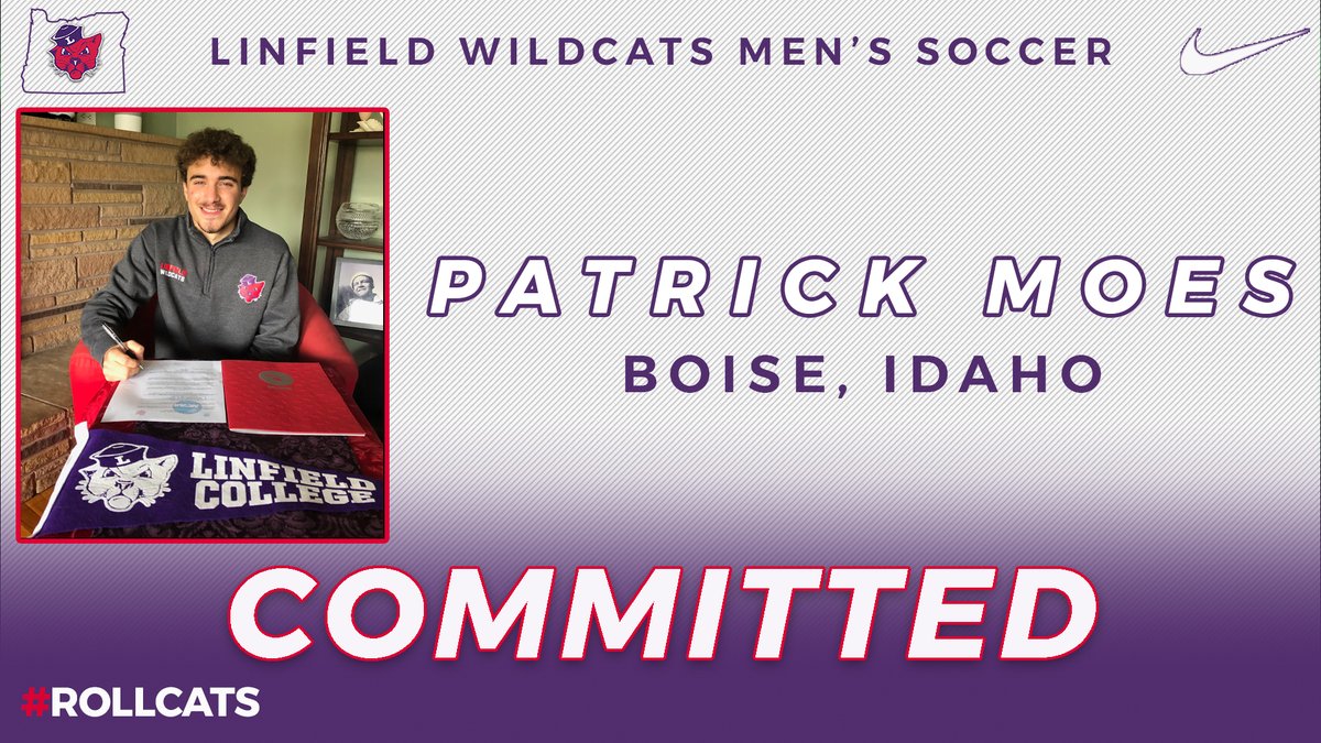 LinfieldMSoccer's tweet photo. Excited to add Patrick to the Linfield Soccer Family! He will also be competing for @linfieldxctf! #RollCats #d3soc #collegedecisionday https://t.co/AcdITdkT97