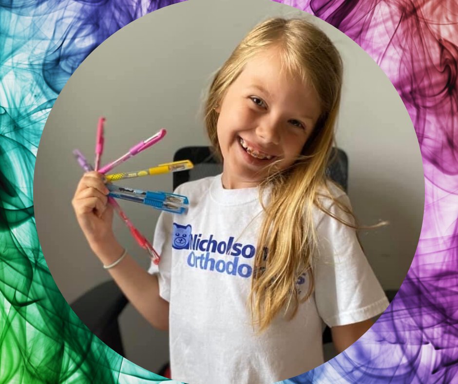 NicholsonOrtho's tweet photo. CONGRATULATIONS to Adalynn, the winner of the Nicholson Orthodontics 😷QuaranT-Shirt Contest!  Thank you to everyone who participated.
Have a great weekend! ☀️
#nicholsonorthodontics #foryourbestsmile https://t.co/0TURoHNFE7