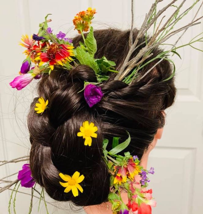 Gorgeous work by Cosmetology student Crystal Hickerson @geekedabouthair! Celebrating Spring in all her Texas wildflower glory!!!!!