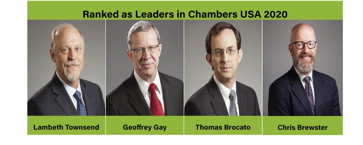 LloydGosselink's tweet photo. Lloyd Gosselink is proud to be recognized as one of the top firms in the United States.
Congratulations to Lambeth, Geoffrey, Thomas and Chris for being ranked as leaders in the Energy Regulatory category. #Chambers2020 https://t.co/VYHRFKzlYq