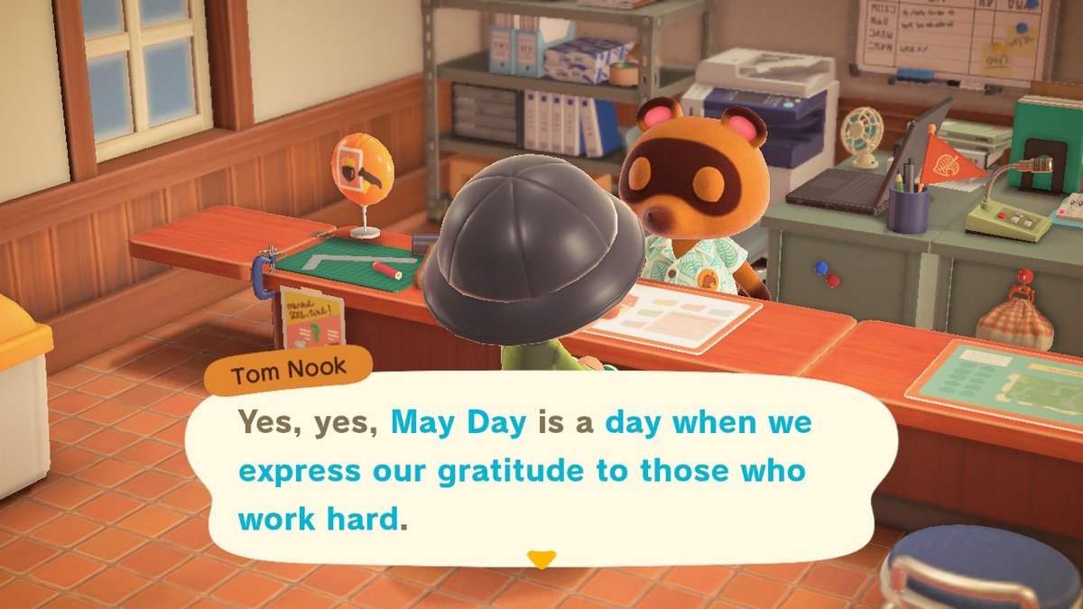 "My May Day event is more about play than work..."In which Tom Nook celebrates the hard work of his fellow island residents by giving us a fun little game to play 