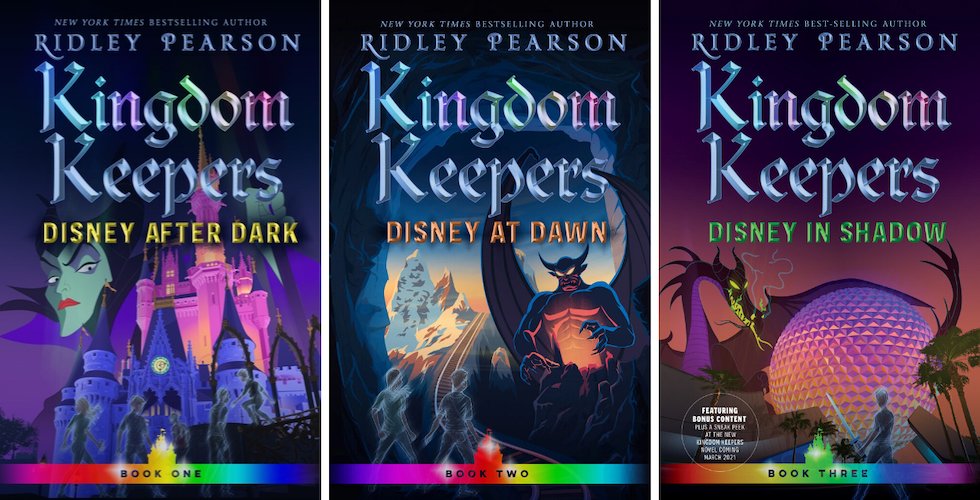 Attractions's tweet photo. The first three revised versions of the Disney Parks-inspired #KingdomKeepers novels are available now! Take a look at the new covers and read more about what went into the updates: https://t.co/E2N2AbrOlz https://t.co/kZqBvpptwX