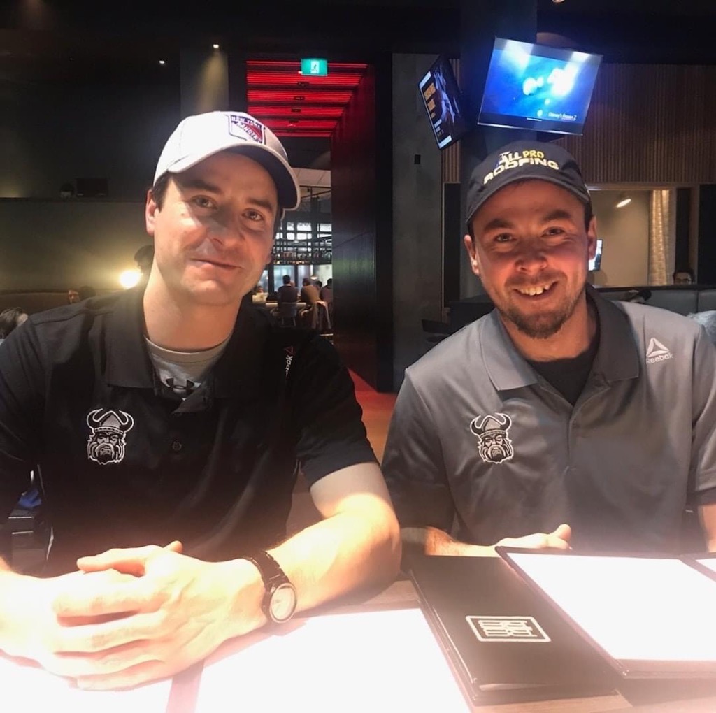 JrBNorthmen's tweet photo. We'd  like to send a special thank you to these two beauties from All Pro Roofing. Don't hesitate to give them a call for all your roofing and eaves trough needs.

🤘🤘
#HornsUp https://t.co/GQ5rELTos9