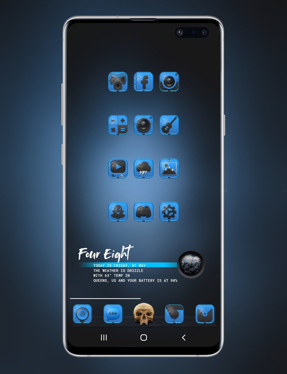 Fattone66's tweet photo. And my late afternoon setup #Bluedead by @A7laFe with @mittiboy AE and #Grapes #kwgt by @im_sudhansuk and @Jeisonv62840567 template. https://t.co/ZLcgMLn3na