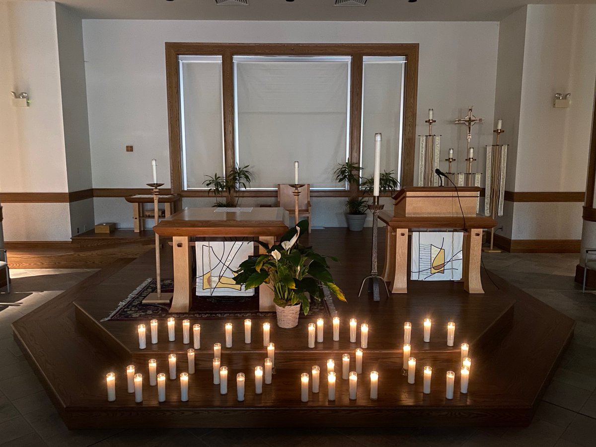 stxinfo's tweet image. To commemorate our seniors in their final month, photos of the Class of 2020 have been placed together in the Chapel of the Holy Companions. The photos will stay in the center of our campus as the students are the center of our community. #BetheLight #StX2020