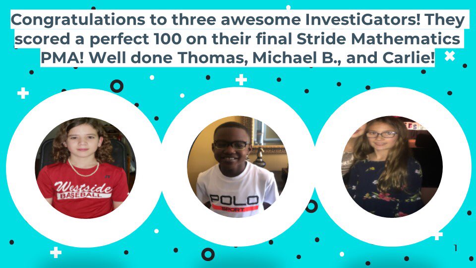 Happy Friday everyone! I want to give a shout out to some of my 5th grade InvestiGators! They scored a perfect 100 on their PMA in math! This means they have mastered all of their 5th grade math skills! I’m so proud! #thatssomertz <a href="/MDuBoseAdams/">Michelle DuBoseAdams</a> @empowermcpss