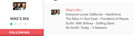 Thanks Mike Grant for playing 'Surfin' With Britney' on Mike's Mix today on Mixlr--tune in to Mike's show Friday's 12noon PDT here: mixlr.com/mikes-mix 🎶