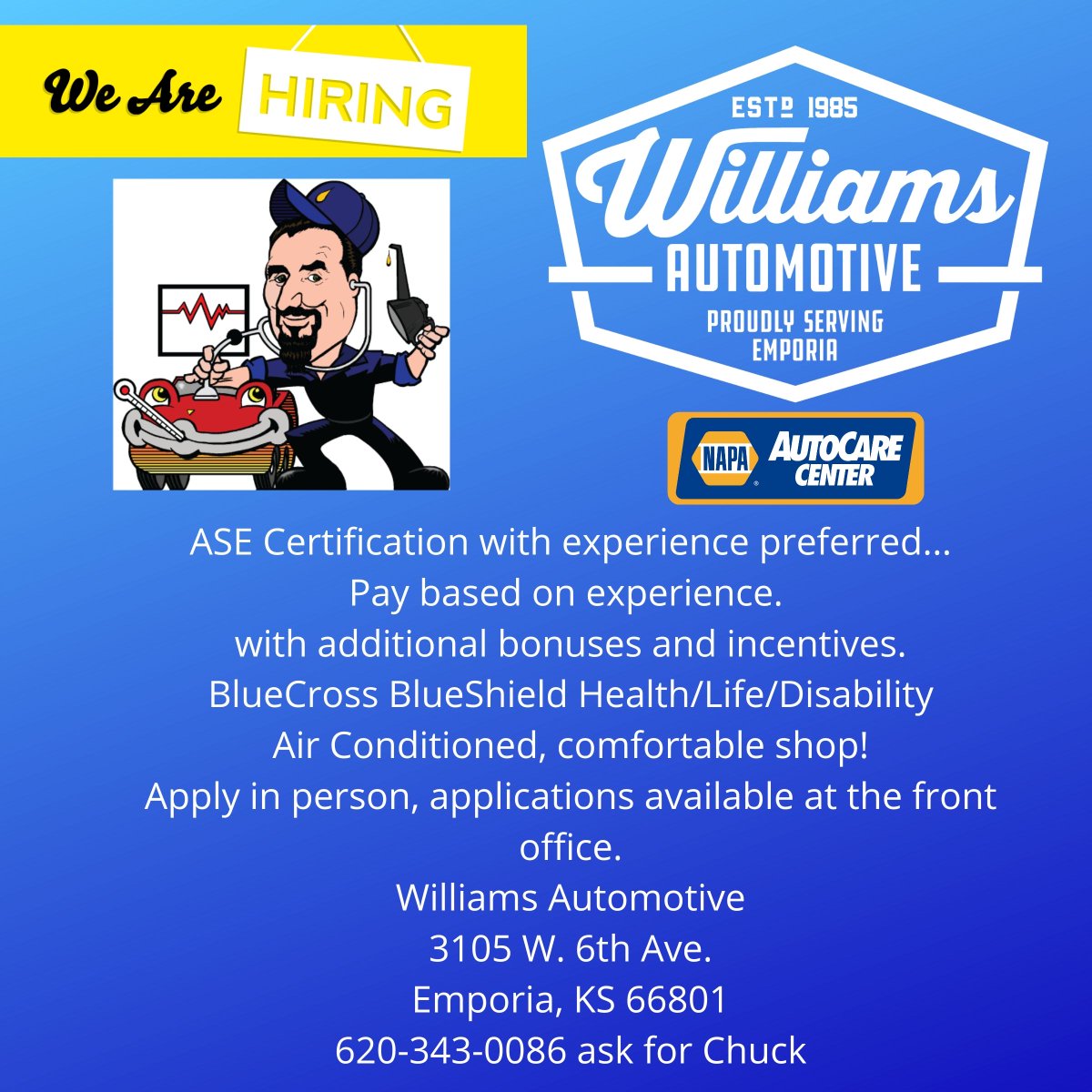 We are searching for You!!