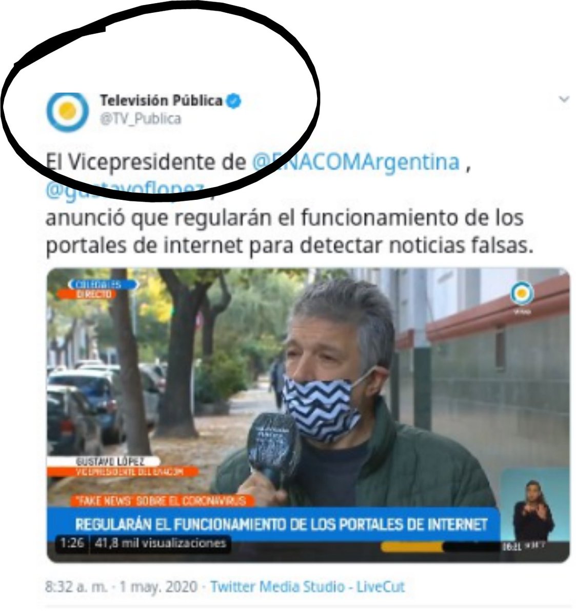 22xTJuan's tweet photo. Hermoso. Es el ENACOM dice "no! No vamos a regular a la prensa! "Un medio" nos malinterpretó! Consuman sitios oficiales y reconocidos para evitar estos problemas!"
El medio que los malinterpretó: https://t.co/sbnf7UoPZ6