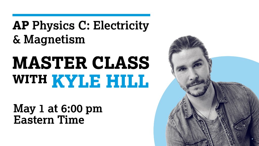APforStudents's tweet image. Your Friday night needs more science. Tune into @Sci_Phile’s #APPhysicsC #APMasterClass at 6 pm ET. 
➡️ youtu.be/-TxyDNUx6Ss