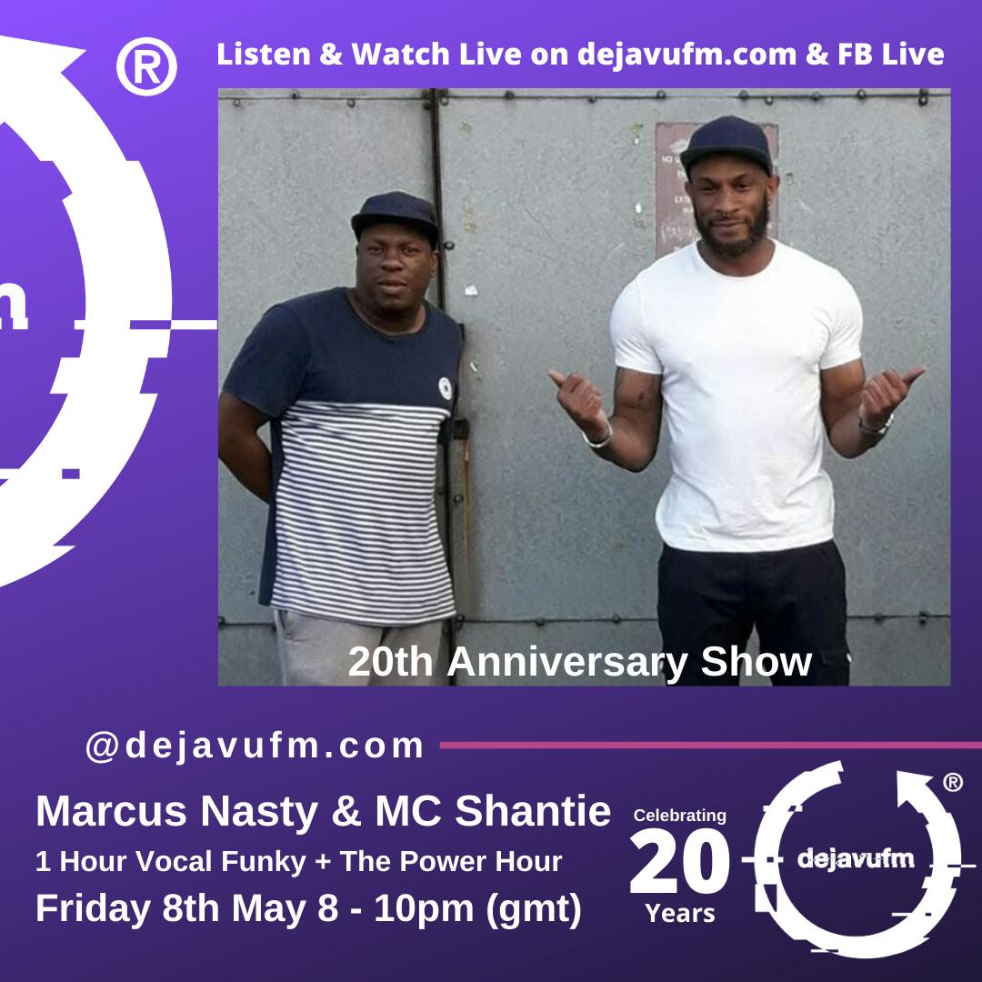 Marcus Nasty (@marcusnasty) on Twitter photo After 20 years working together we (myself & @mcshantie) have decided to take it back to where we started - The Mighty DE JA VU (<a href="/dejavufm/">dejavufm</a>) for this one off Anniversary Special next week Friday! After 20 years working together we (myself & @mcshantie) have decided to take it back to where we started - The Mighty DE JA VU (<a href="/dejavufm/">dejavufm</a>) for this one off Anniversary Special next week Friday!
