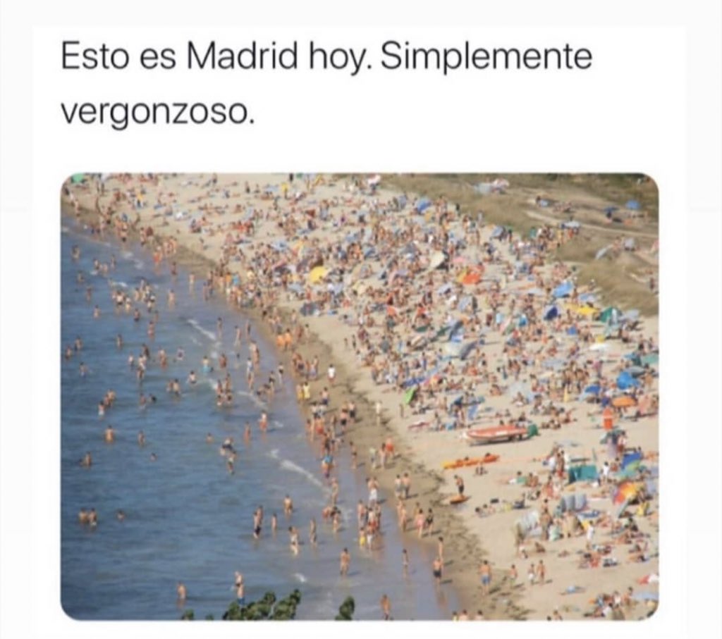 K berguenza de ciuda en la k vivo To mi barrio de vayekas en la playa ojalai cogais el coronabirus todos malas razas