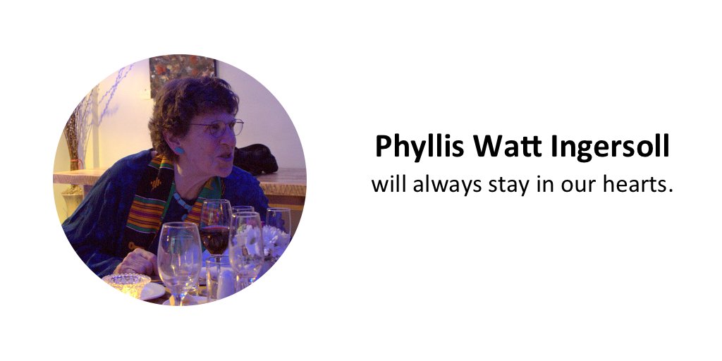 It is with heavy hearts and immense sadness that we share news of the sudden passing of Phyllis Watt Ingersoll. Phyllis was a beloved and guiding light of <a href="/FederationEIL/">Federation EIL</a>. We are thinking of her husband, family, and the many others who loved her so dearly. federationeil.org/2020/05/01/in-…