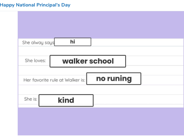 kurtzpwalker's tweet photo. 😀 Happy National Principal's Day, Mrs. Lange #WAWMproud https://t.co/nofK7tvvIv