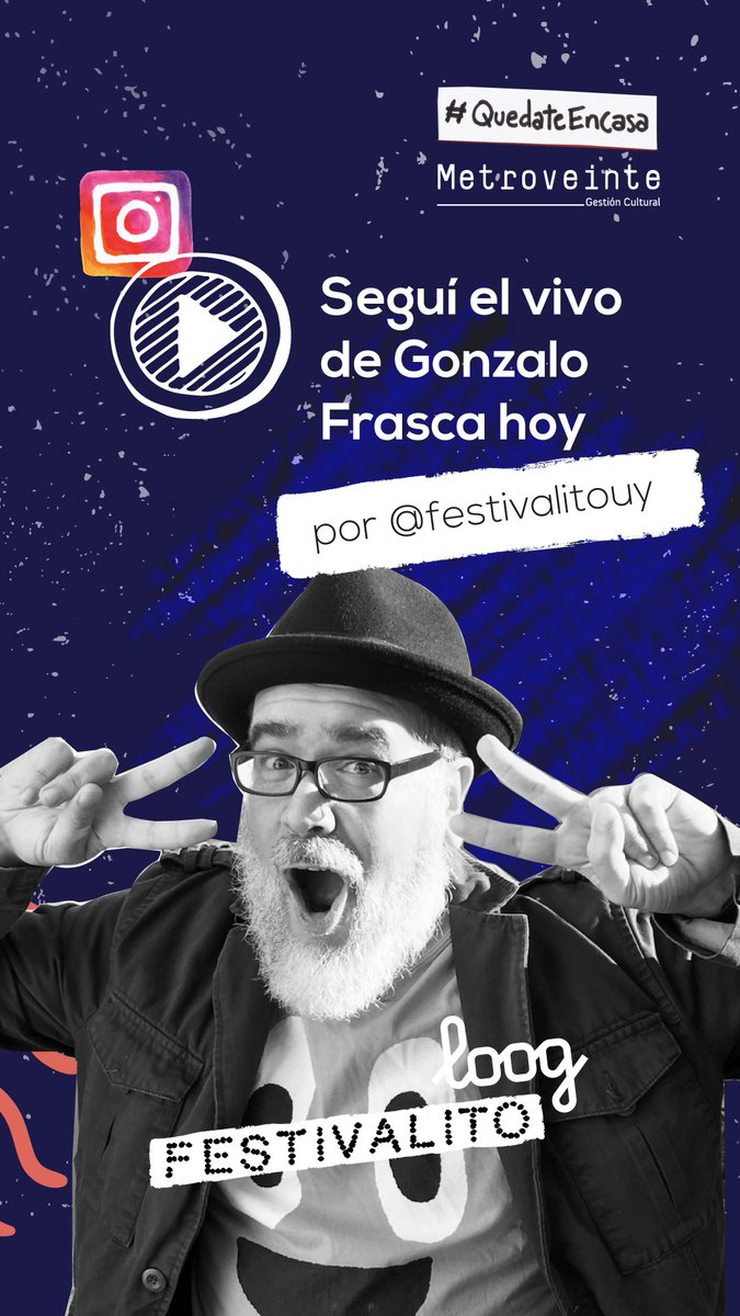 frascafrasca's tweet image. En pocos minutos, a las 18hs (UY), estaré en instagram hablando de juego y aprendizaje en casa.
En vivo por el ig de @festivalitouy #QuedateEnCasa #Festivalito #Loog