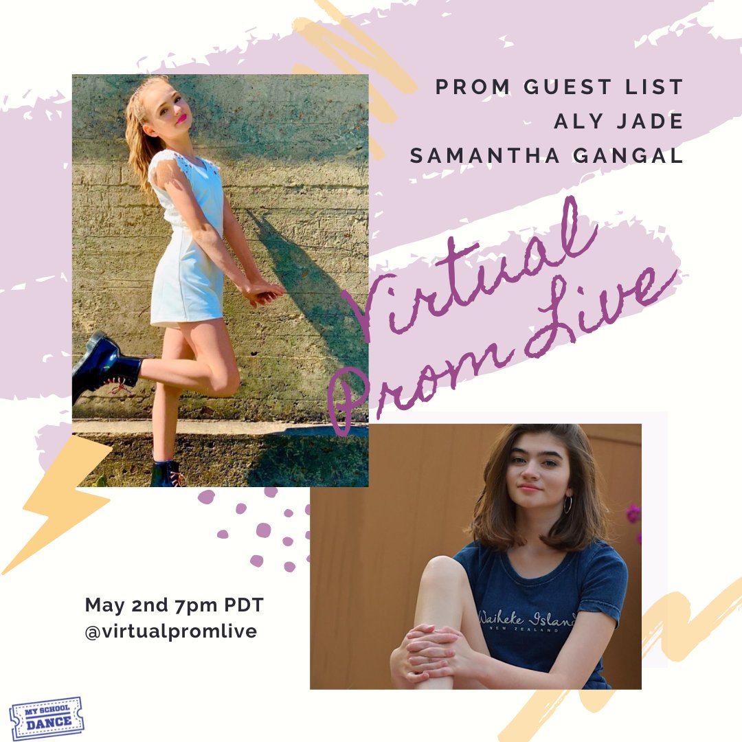 Who is your favorite host for tomorrow?  We have two more VIP guests that will be joining us! <a href="/AlyJOfficial/">Aly Jamez</a> and <a href="/littlesamkay/">Samantha Gangal</a>

Be sure to tag a friend and tell us who your favorite guest is for the night! #virtualPromLive #myschooldance #prom2020
.
.
. <a href="/KeyElementsPR/">Key Elements PR</a>