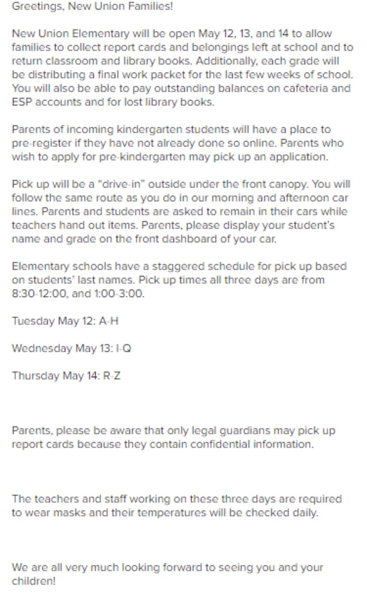 New Union Elementary School tweet media