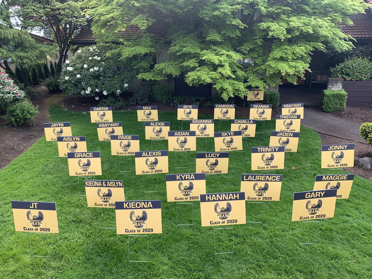 valseeley7's tweet photo. We love our seniors and love these signs!  Thank you to our HBHS Senior Parent Group for helping to get these out!  It will be wonderful to see these posted around celebrating our 2020 Seniors.  Go Eagles!🦅 https://t.co/B7lpAogNfY