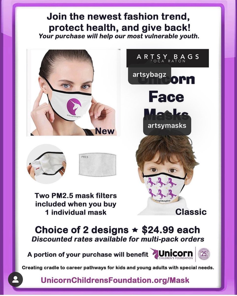 Inteliflowai's tweet photo. Children’s Unicorn Foundation  #facemasks #masks #maskforsale #covid #covi̇d19 #charity #flattenthecurve  #stylish #health #virus #staysafe #keepsafe #pandemic #love #artsymasks #artsy #protectyourself #getcaughtbeingkind #autismawareness #autismeducation https://t.co/2LbzRknkqF