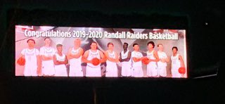 RandallRaiderBB's tweet photo. Since we could not have a banquet, we wanted to do something special for our 19-20 team and so we have purchased ad time on the digital billboard on I27 and Hillside to congratulate all our players with a special tribute to our 5 Seniors.  Congratulations guys!” @CanyonAthDept https://t.co/Jd0FOCtsP1