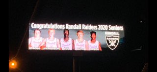 RandallRaiderBB's tweet photo. Since we could not have a banquet, we wanted to do something special for our 19-20 team and so we have purchased ad time on the digital billboard on I27 and Hillside to congratulate all our players with a special tribute to our 5 Seniors.  Congratulations guys!” @CanyonAthDept https://t.co/Jd0FOCtsP1