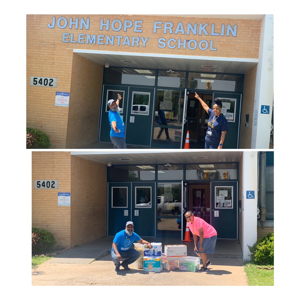 Tulsa Hills getting the opportunity to donate non perishable items to John Hope Franklin Elementary #FeelGoodFriday