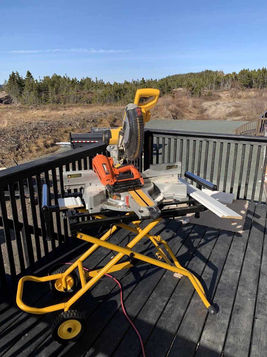 synardsam's tweet image. Got to take advantage of the COVID downtime. My spouse and I just installed a maple staircase today in one of our rentals.