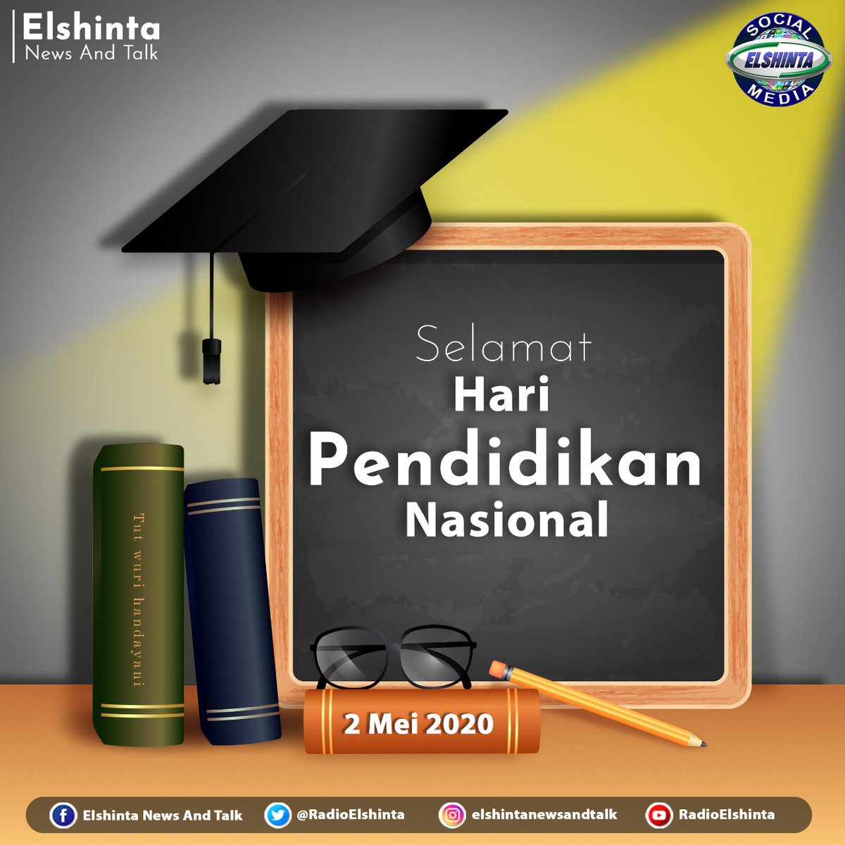 "Ing ngarsa sung tuladha, ing madya mangun karsa, tut wuri Handayani” - Ki Hajar Dewantara

Selamat Hari Pendidikan Nasional.

#HariPendidikanNasional