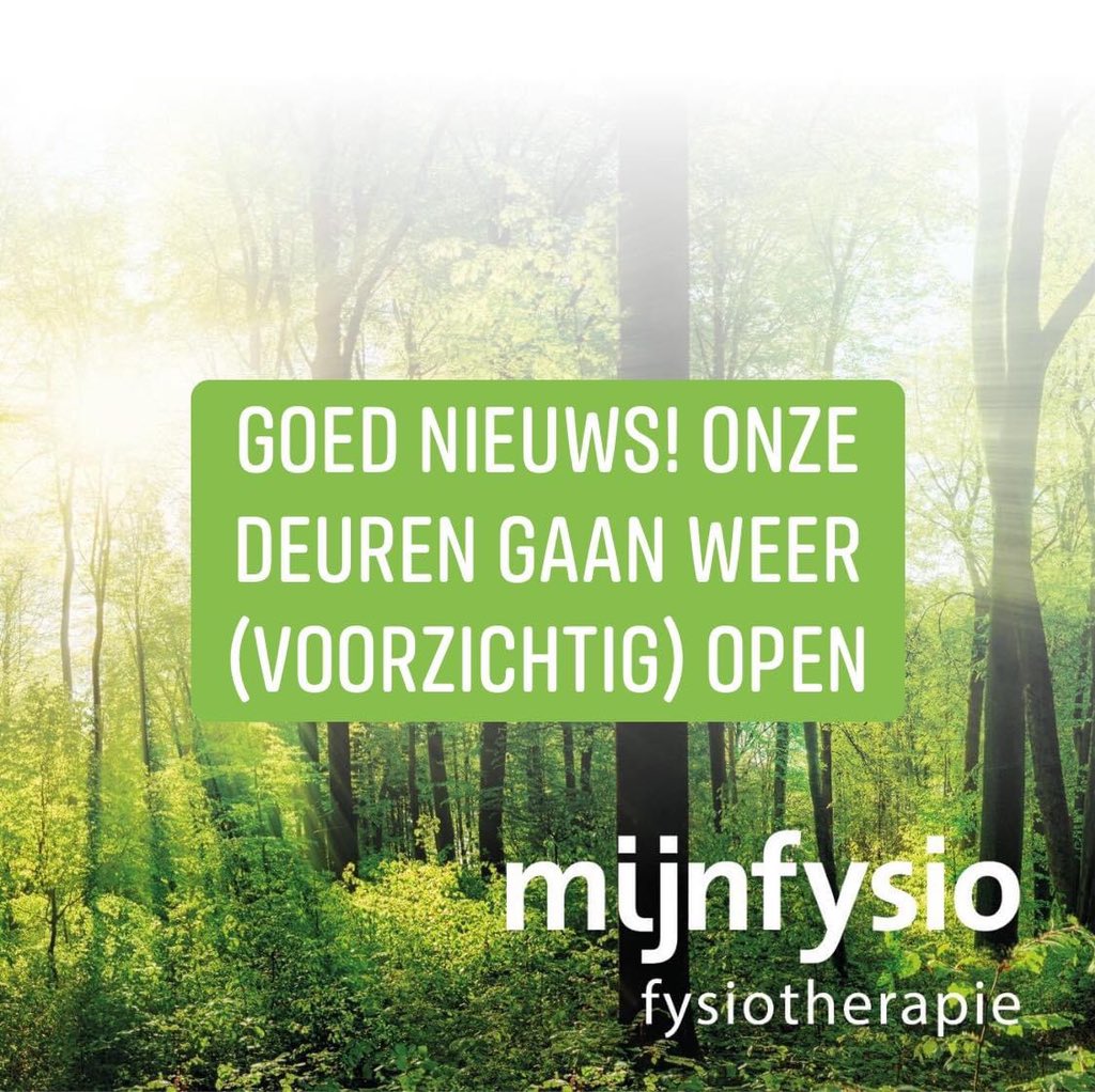 Mijnfysio_'s tweet photo. Vanaf maandag zetten we onze deuren weer iets verder open. Volgens RIVM richtlijnen staan we vanaf maandag weer voor je klaar. #mijnfysio #fysio #hardenberg #corona https://t.co/1fXqxi3oGo