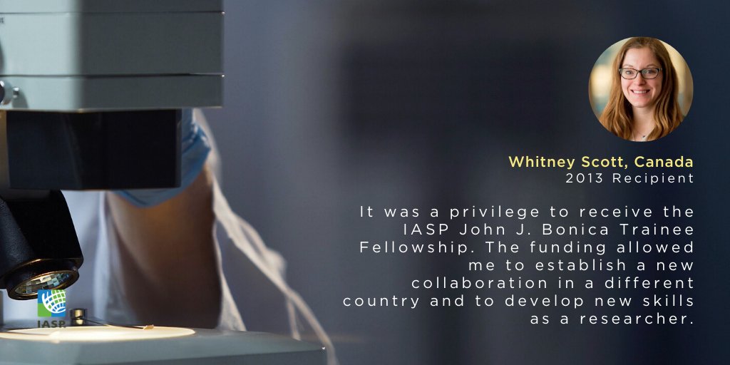 IASPpain's tweet photo. Develop your skills as a #PainResearcher and establish new collaborations with help from a mentor and funding of up to US$100,000! #IASPGrants
Apply for the #IASP John J. Bonica Trainee Fellowship: https://t.co/LYq0ajSg0E https://t.co/9ZLZRdG76o