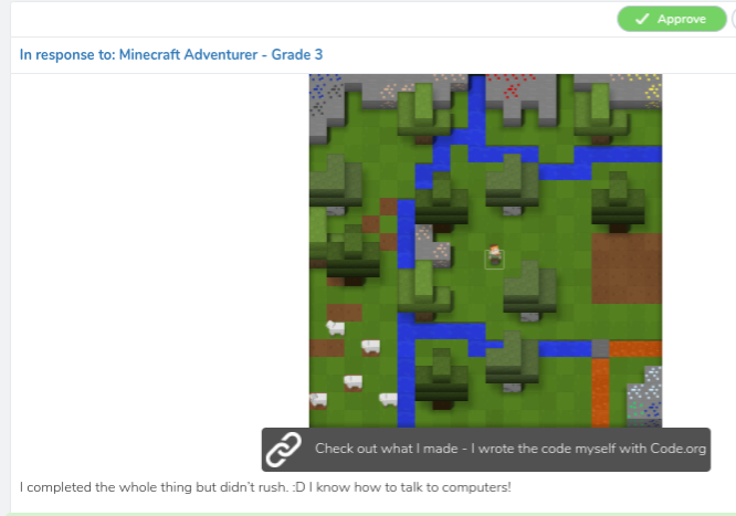 This has to be my favorite response from a student; "I know how to talk to computers!" #3rdgrade #Code.org #HourofCode #KeepLearning <a href="/OESlearns/">OESprincipal</a>