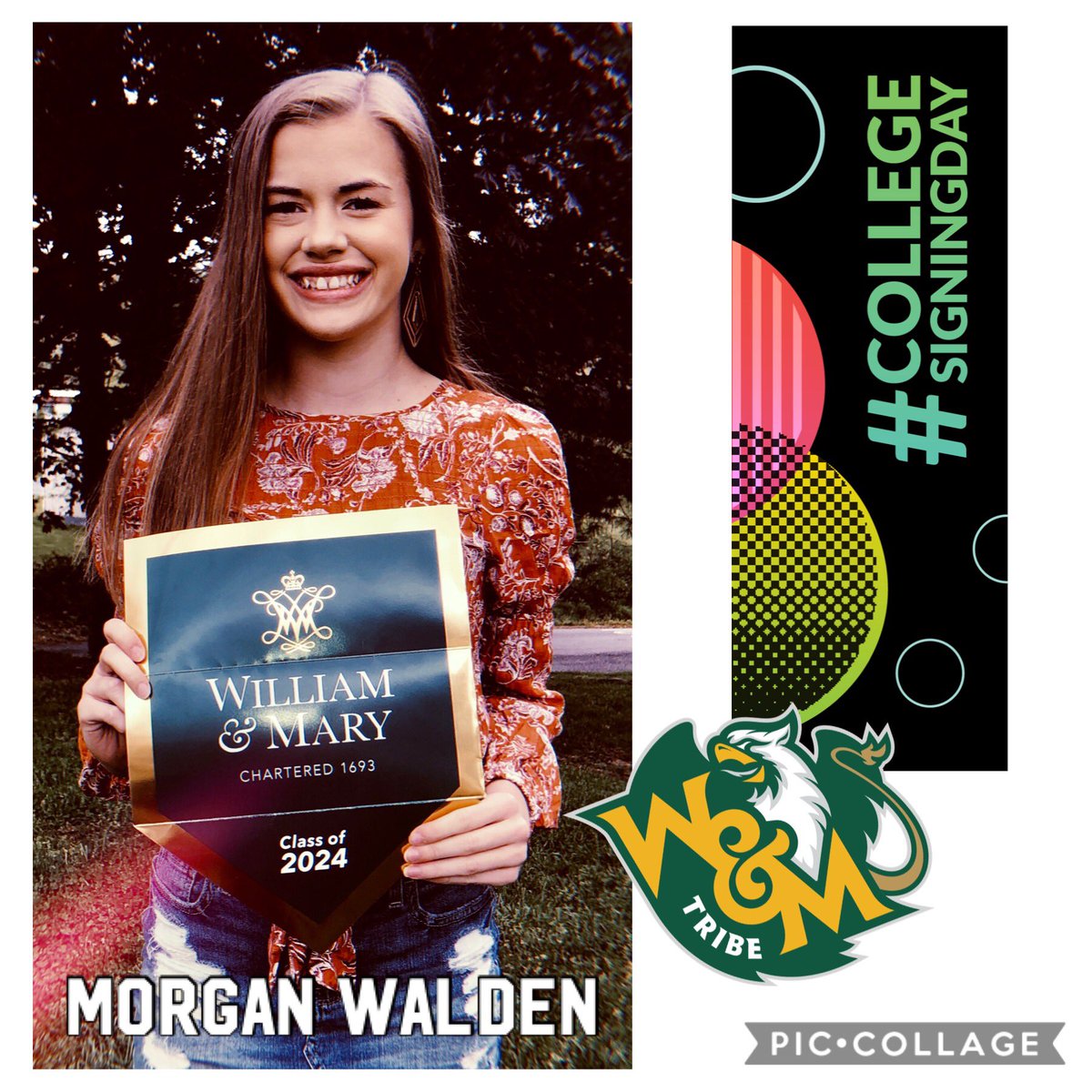 Principal_CAVS's tweet photo. Welcome to “The Tribe” Morgan Walden! Morgan, a current HHS Senior, plans to attend William and Mary in the fall and double major in Psychology and Pre-Med! Congratulations and good luck to Morgan! #cavaliercommit #collegesigningday2020 https://t.co/5bU3OM4eJ3