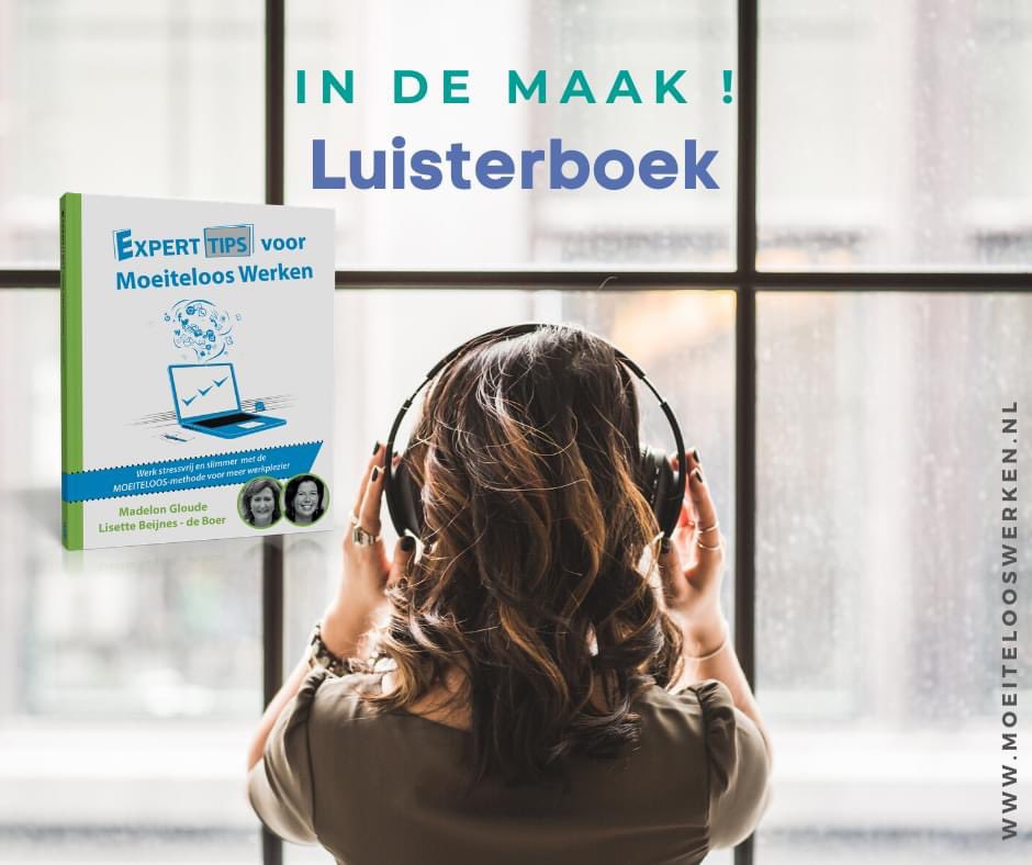 Complementobiz's tweet photo. Het is rond! Binnenkort komt ons 🎧 luisterboek 🎧 ‘Experttips voor Moeiteloos Werken’ uit. Dus straks kan je ook onderweg, in de tuin, tijdens het sporten of de hond uitlaten, onze 50 tips om stressvrij, slimmer en met plezier te werken, beluisteren. Wordt vervolgd. https://t.co/8oF4EE85dK